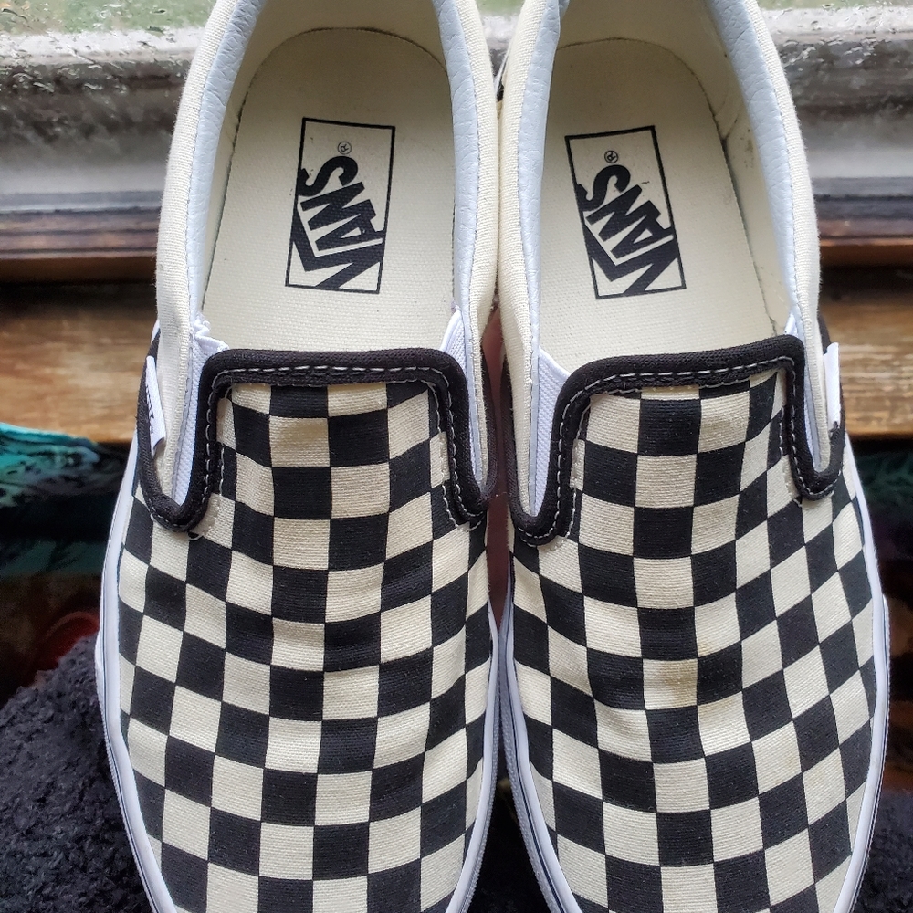 vans chex slip on